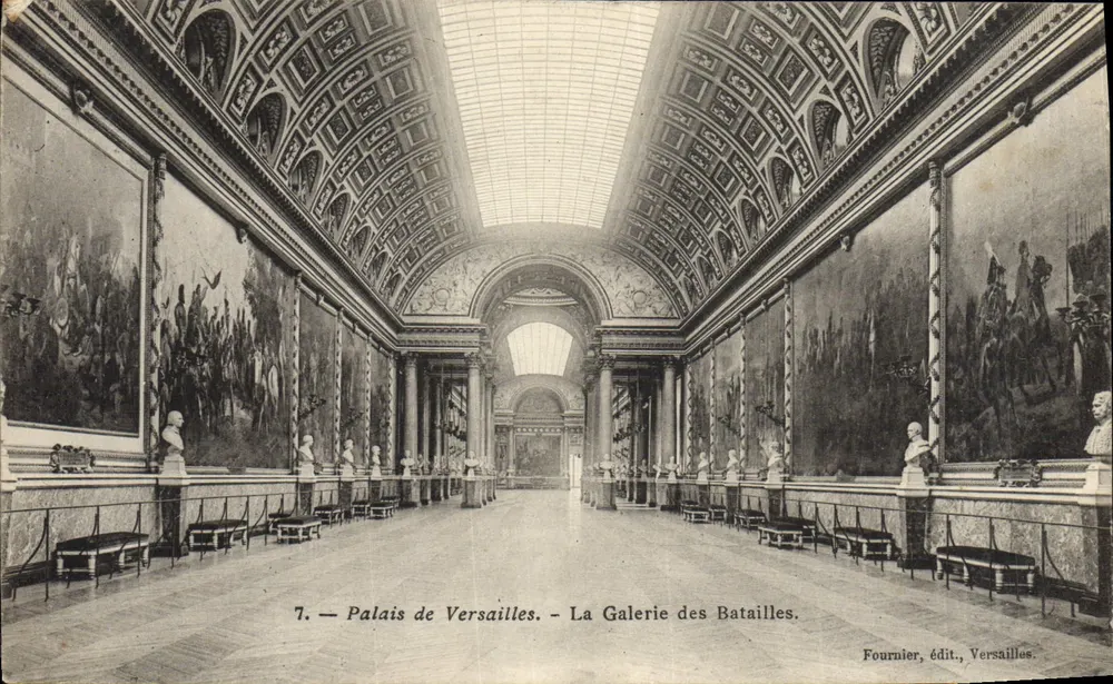 Palais de Versailles — La Galerie des Batailles — Fournier, édit., Versailles, n°7 - Recto