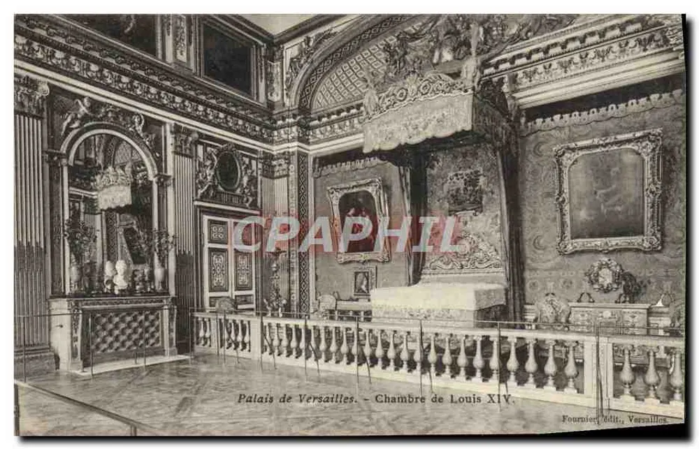 Schloss Versailles - Zimmer von Ludwig XIV — Fournier édit., Versailles - Vorderseite