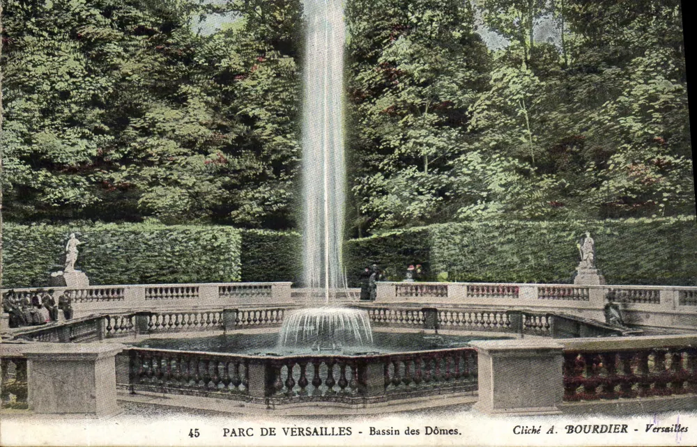Parque de Versalles — Estanque de los Dómes — Cliché A. BOURDIER - Anverso