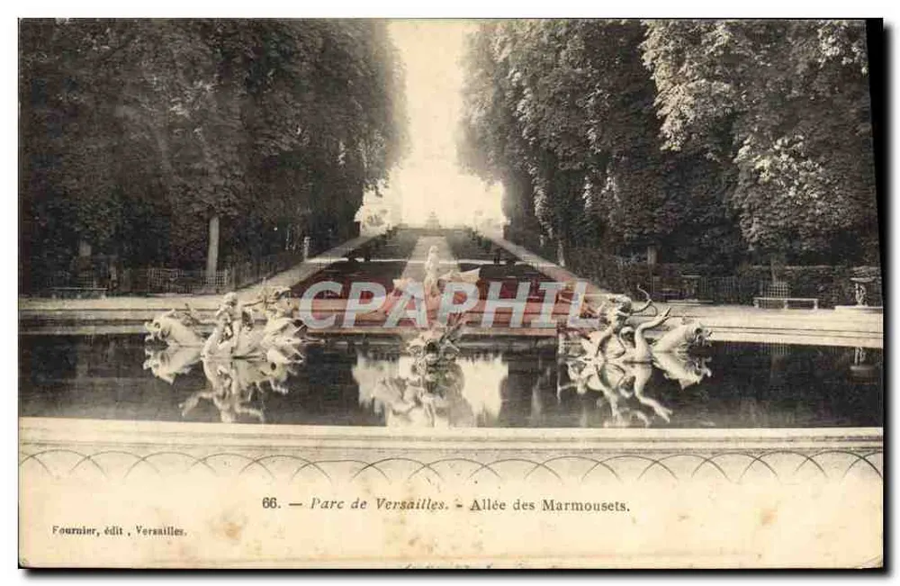 Parque de Versalhes — Avenida dos Marmoussets — Fournier, editor. Versailles, n° 66 - Frente