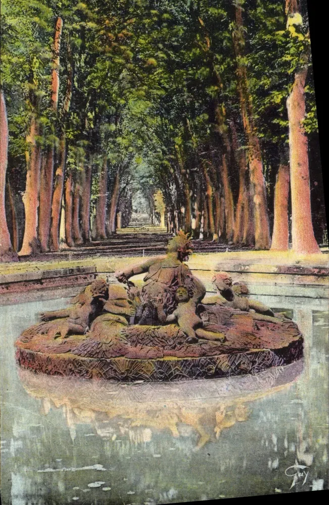 Tuin van Versailles — Bassin van Caesar — J. Puy - Voorkant