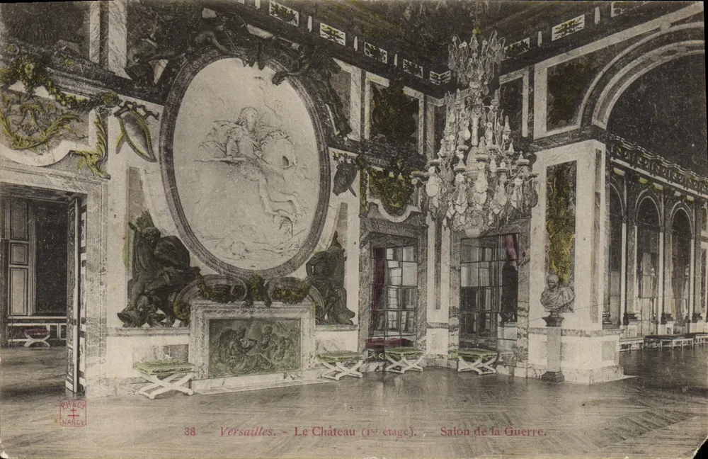 Versailles — Le Château (1er étage). Salon de la Guerre — éditeur RITZOS & NANCEV, n° 38 - Vorderseite