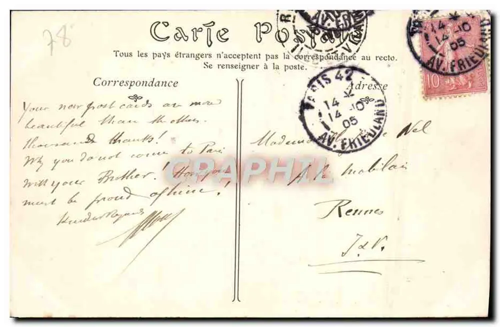 Castelo de Saint-Germain (Século XVII) — Facha meridional — editor desconhecido, n° de série 614 - Verso