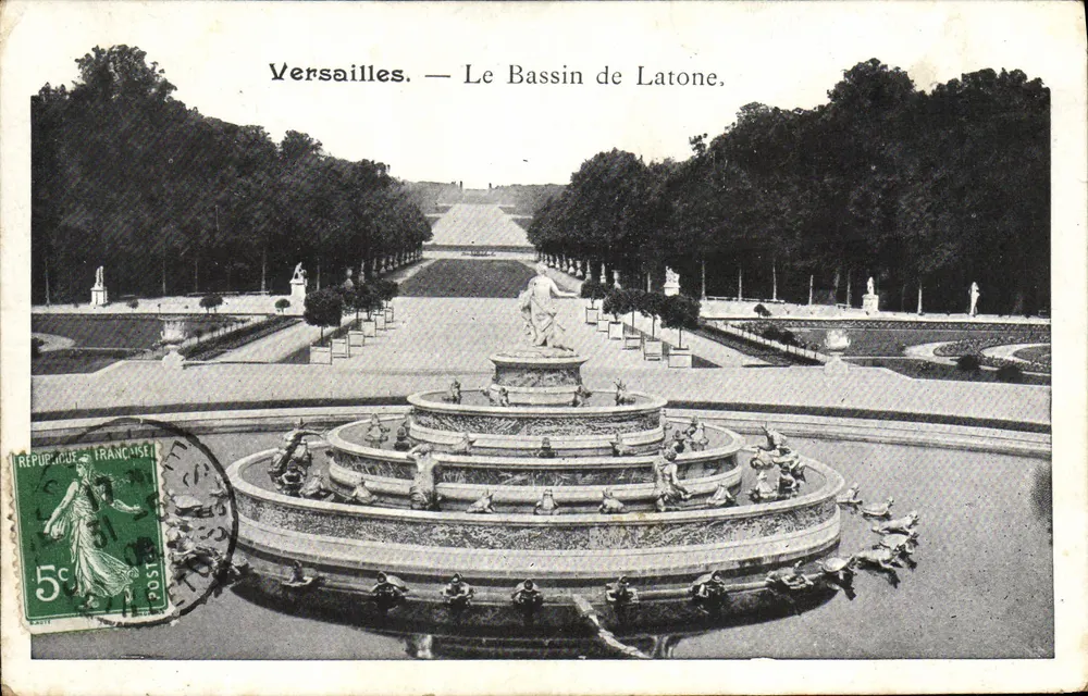 Versalhes — O Bassin de Latone. — Editor não identificado, número de série não visível. - Frente