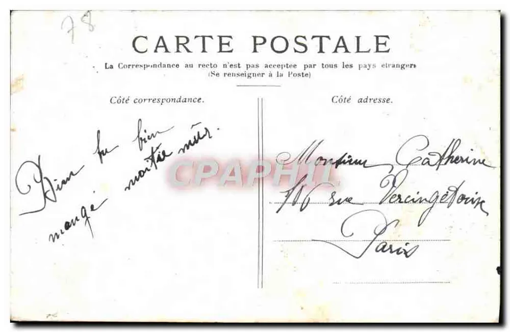 Versalhes — O Bassin de Latone. — Editor não identificado, número de série não visível. - Verso