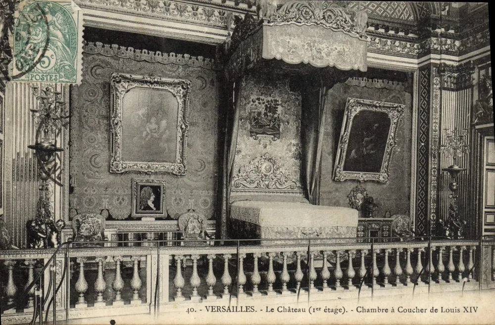 Versailles — Schlafzimmer von Ludwig XIV — 1. Stock — anonymer Verlag, Nr. 40 - Vorderseite