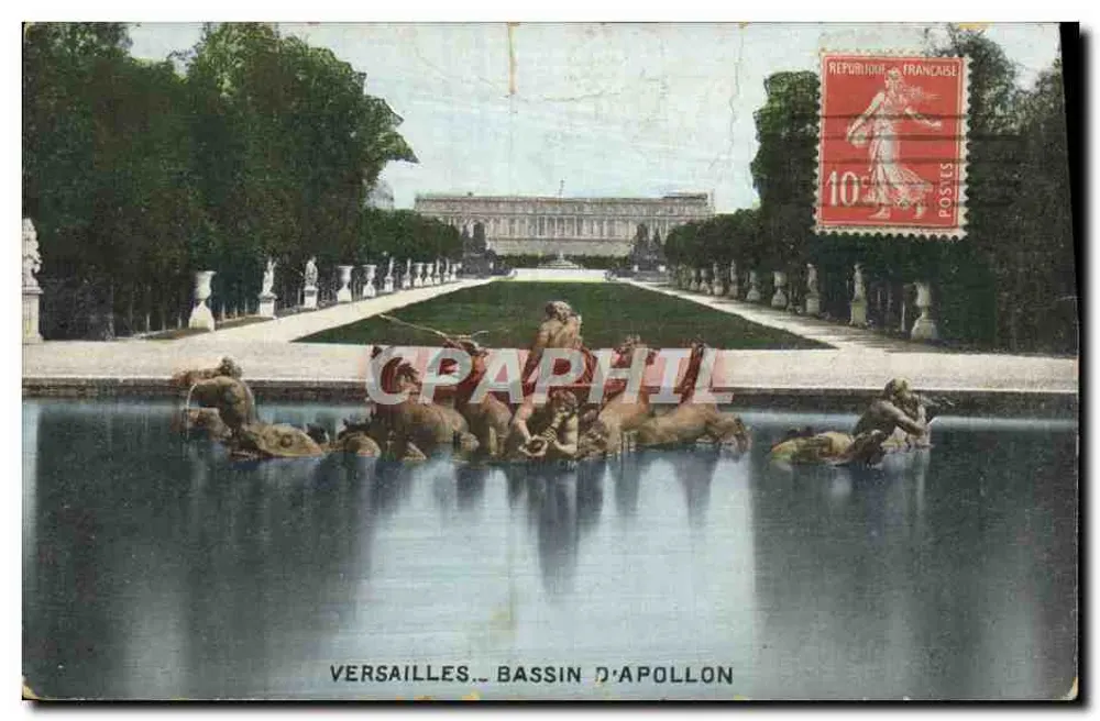 Versailles — Bassin d'Apollon — éditeur imprimeur non visible - Frente