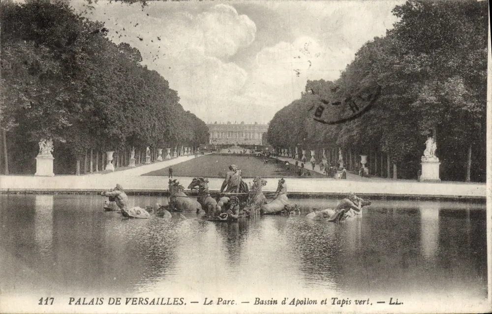 Schloss Versailles — Der Park — Bassin d'Apollon und Tapis vert — LL. — Nr. 117 - Vorderseite