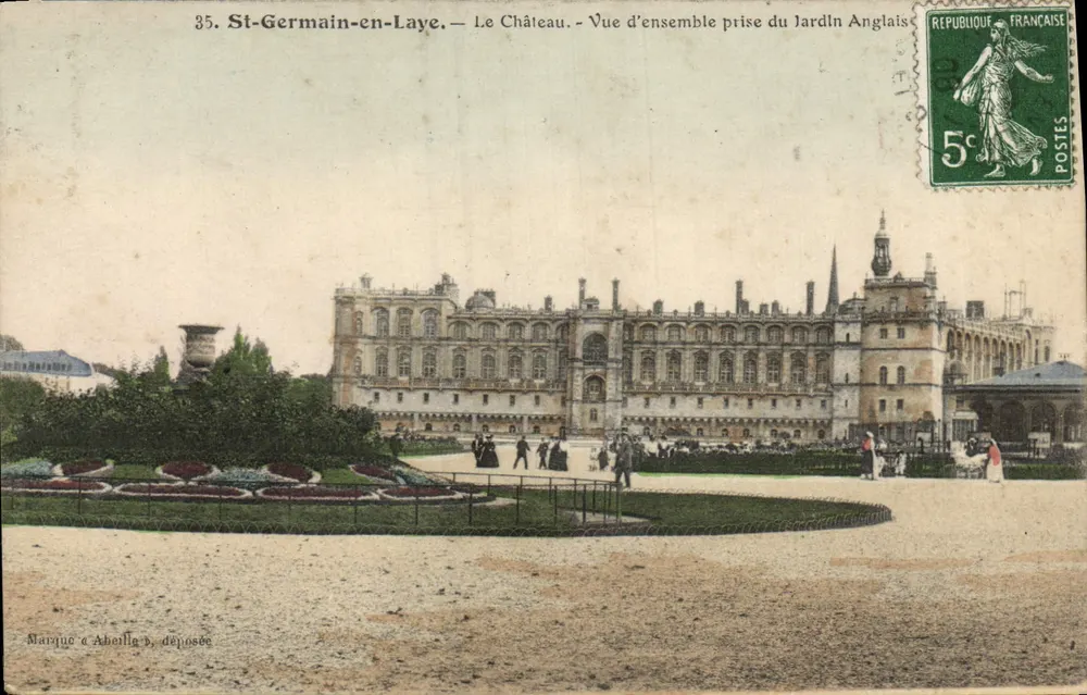 St-Germain-en-Laye — Das Schloss — Blick vom englischen Garten — Markenzeichnung Abeille - Vorderseite