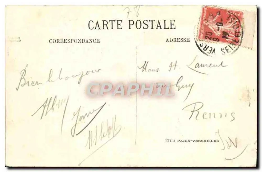 Parco di Versailles — Bassin di Nettuno — Édia Paris-Versailles - Verso