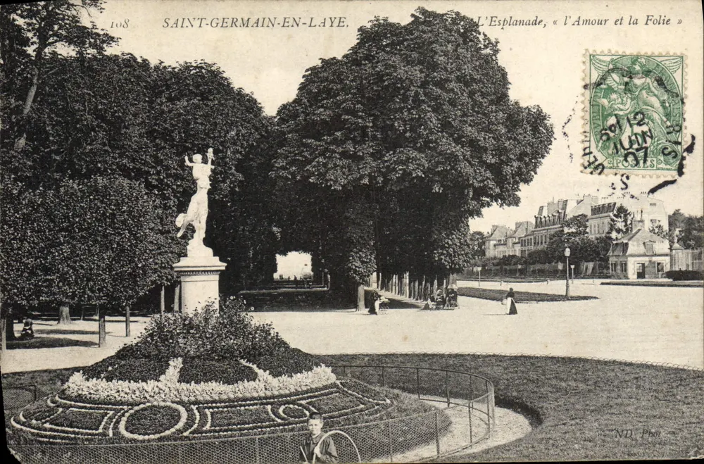 Saint-Germain-en-Laye — L'Esplanade, « L'Amour et la Folie » — ND Phot, n°108 - Vorderseite