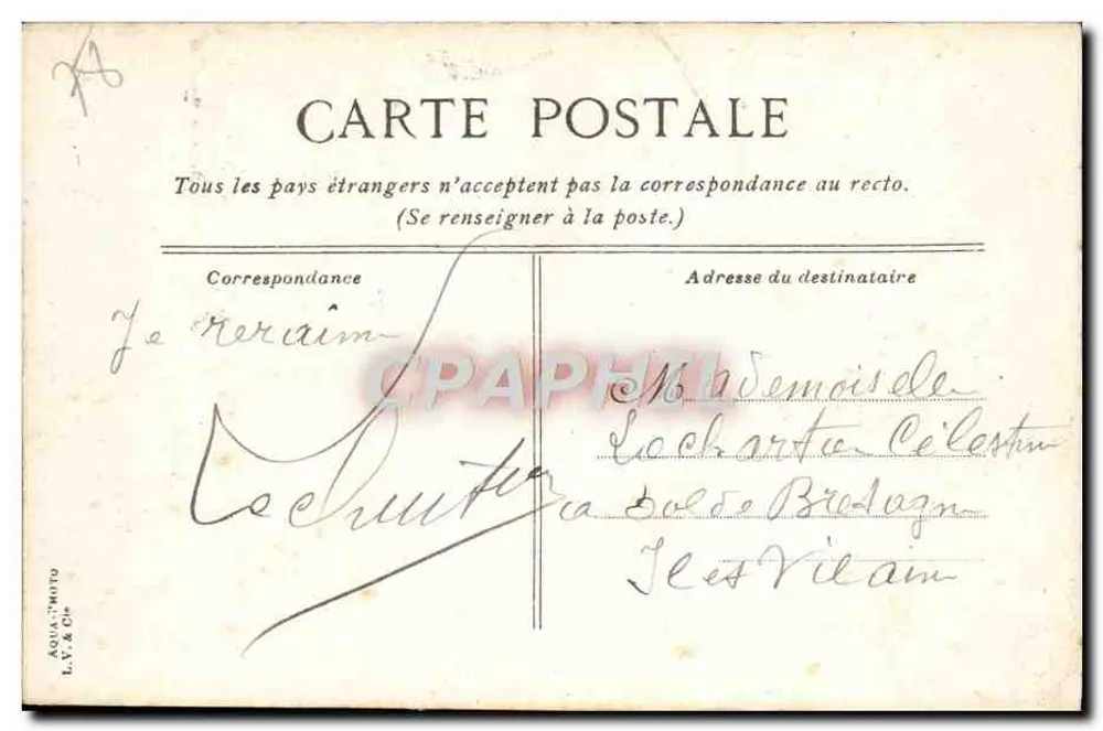 Saint-Germain-en-Laye — O Castelo — editor AQUA-THOTO L.V. & Cie - Verso