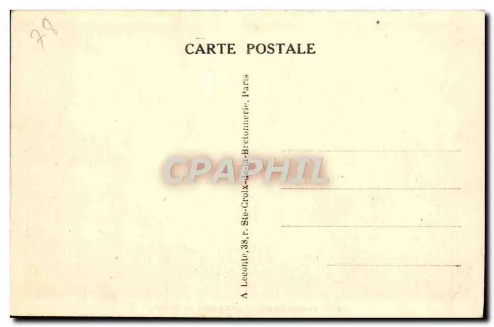 Versailles — O Castelo visto do Parque — editor A. Leconie, n°41 - Verso