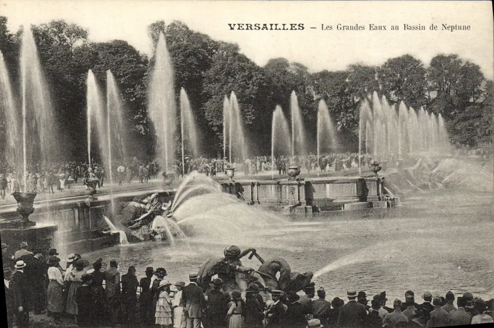 Versailles — Die Großen Wasserbecken am Neptunbecken — A. Bourdier - Vorderseite