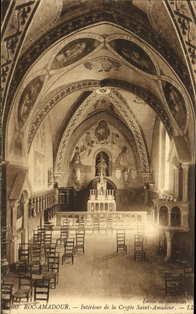 Rocamadour — Interior da Cripta São Amadour — Edição do Pèlerinage - Frente
