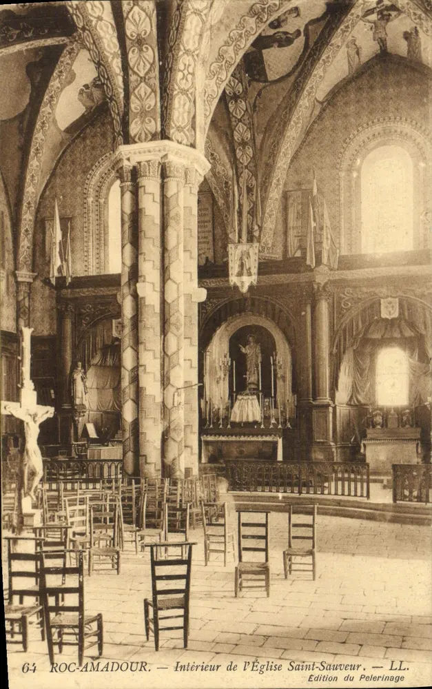 Rocamadour — Innenansicht der Kirche Saint-Sauveur — Pilgeredition - Vorderseite