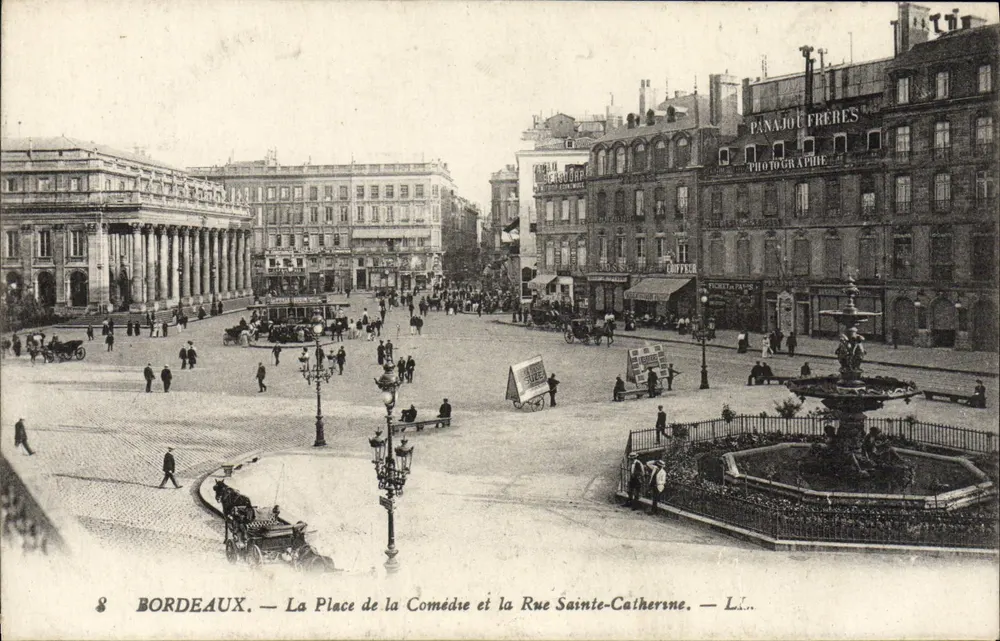 Bordeaux — La Place de la Comédie und Rue Sainte-Catherine — L.L. - Vorderseite