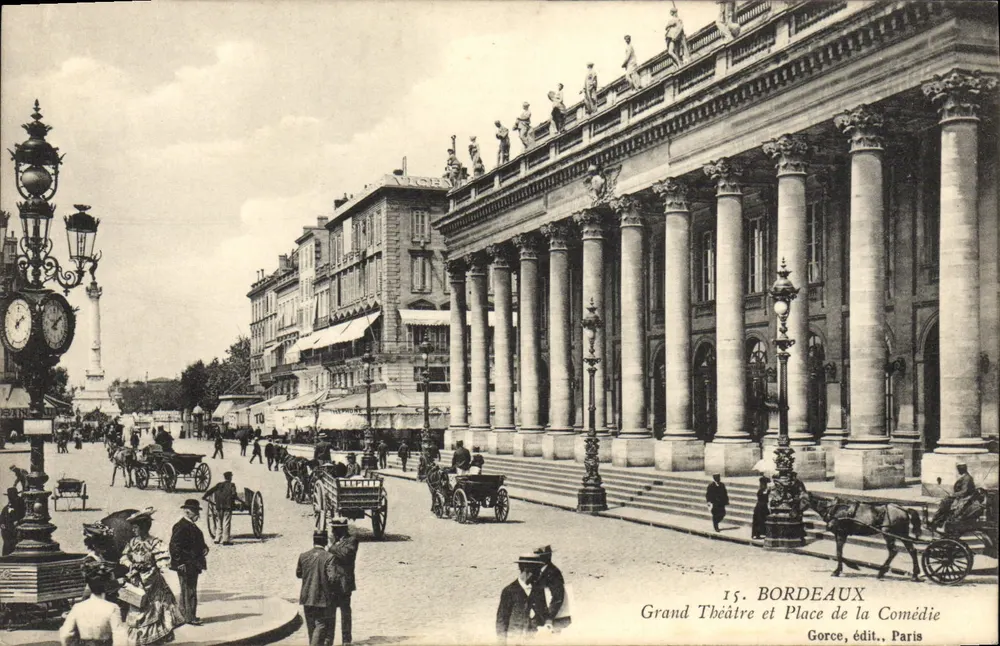 Bordeaux — Grand Theatre und Place de la Comédie — Gorce, Verlag, Paris - Vorderseite