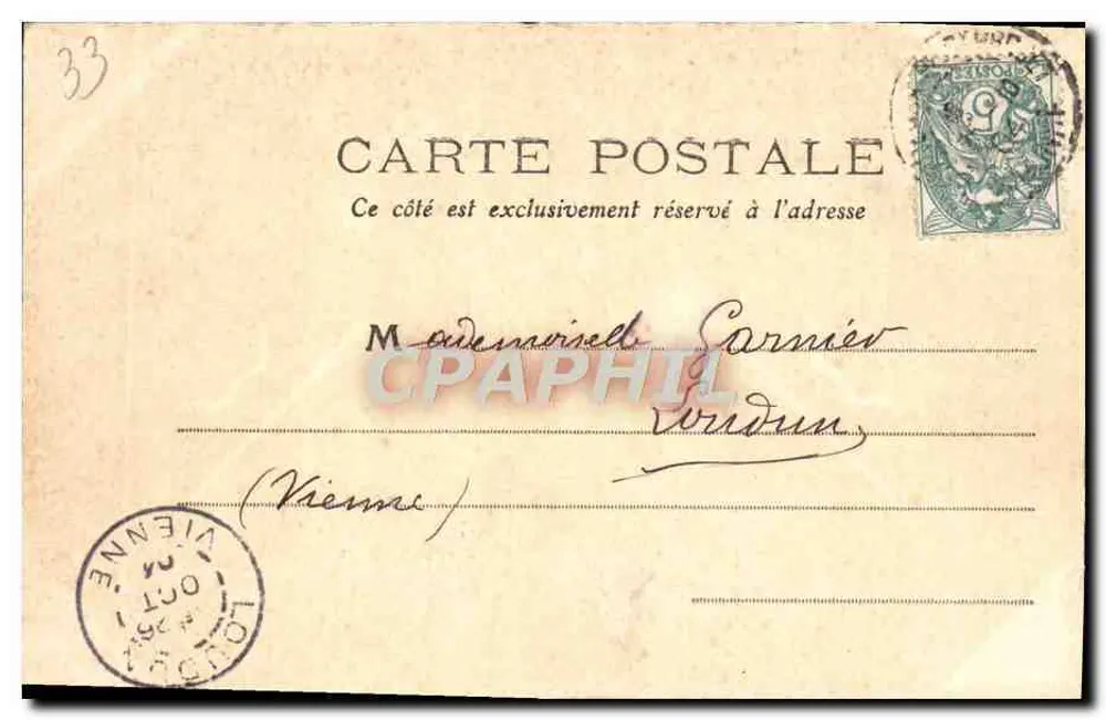 Bordeaux — Ruinen des Palais Gallien — unbekannter Verleger - Rückseite