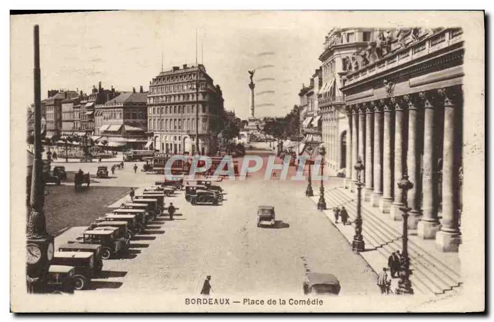 Bordeaux — Praça da Comédia — Fototipia - Frente