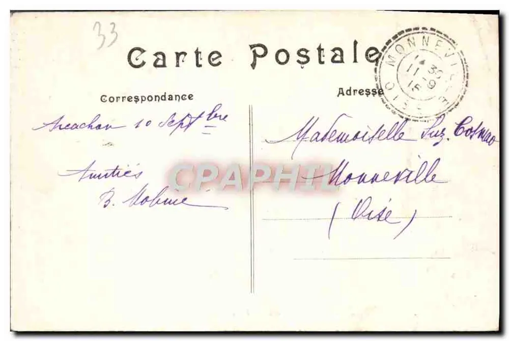 Arcachon - Nas Dunas -- PP. - Verso