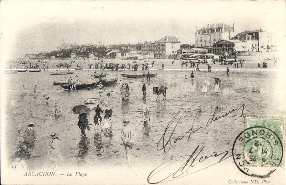 ARCACHON — A Praia — Coleções ND. Fot. - Frente
