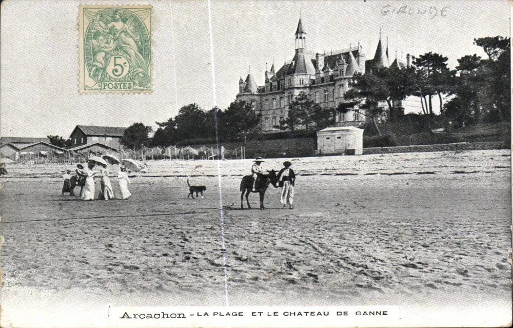 Arcachon — Die Strand und das Schloss Ganne — Verlag nicht sichtbar, Seriennummer nicht sichtbar - Vorderseite