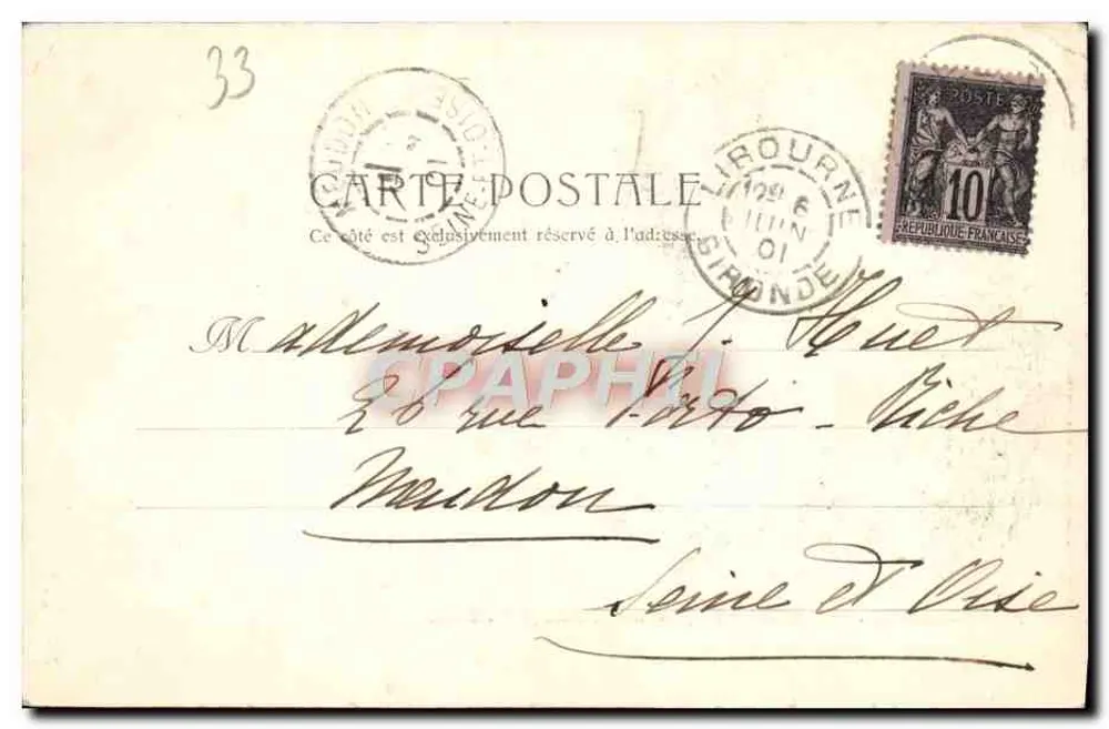 St-Emilion — Entrada de la Iglesia monolítica (siglo IX) — Henry Guillier, 31, rue Fornasue, Libourne - Reverso