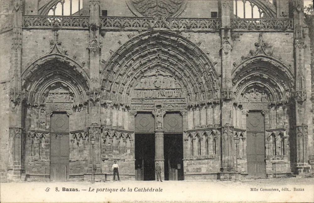 Bazas — O portal da Catedral — Mille Commères, editor, Bazas - Frente