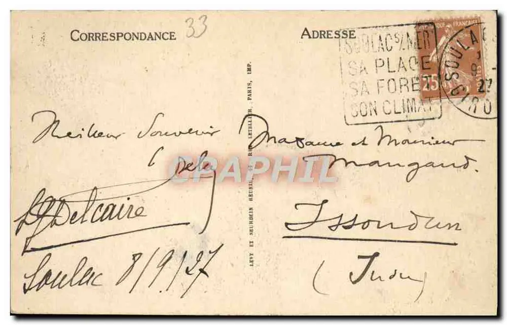 Soulac-sur-Mer — A Praia — LL, n°61 - Verso
