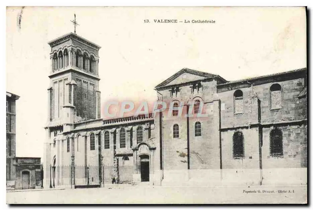 Valence — A Catedral — Papeterie G. DURAND, Cliché A. I. - Frente