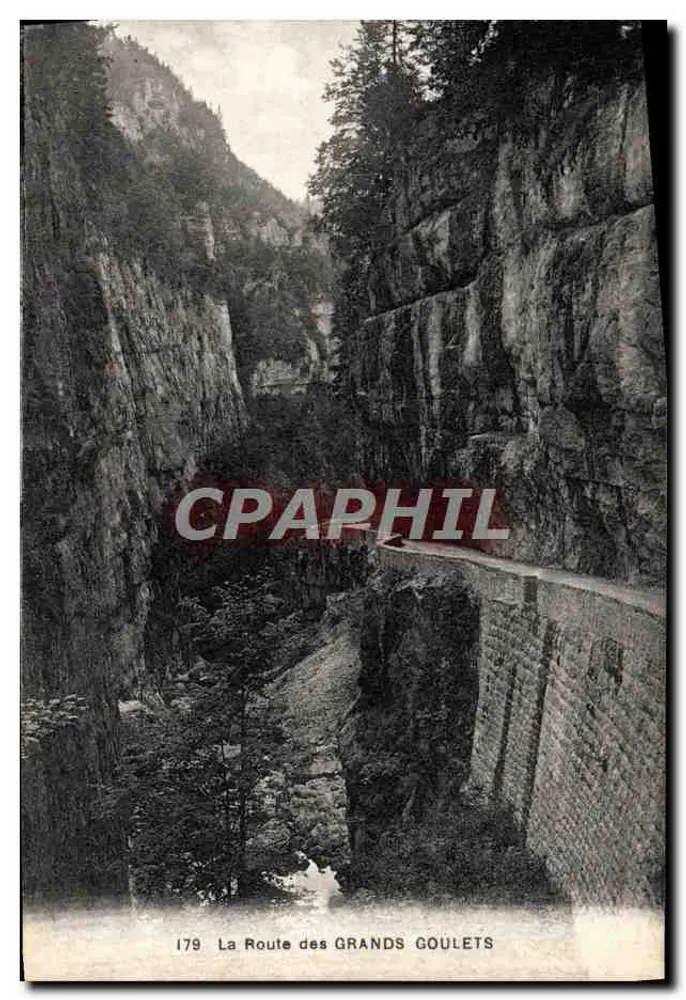 A Estrada dos GRANDS GOULETS — vista do cânion com muro de contenção — Edição Victor Hugo, n°179 - Frente