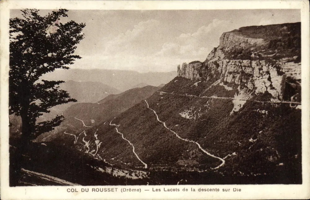 Col du Rousset (Drôme) — Os Curvas da descida para Die - Frente