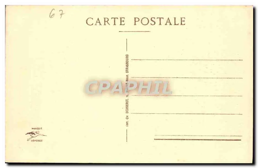 Strasbourg - Palácio dos Rohan — editor Ch. Bergeret, n° 293 - Verso