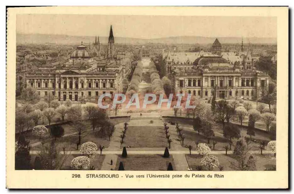 Strasbourg - Ansicht auf die Universität vom Palais du Rhin — Serie 298 — Verlag C.° Anciennes des Arts Décoratifs - Vorderseite