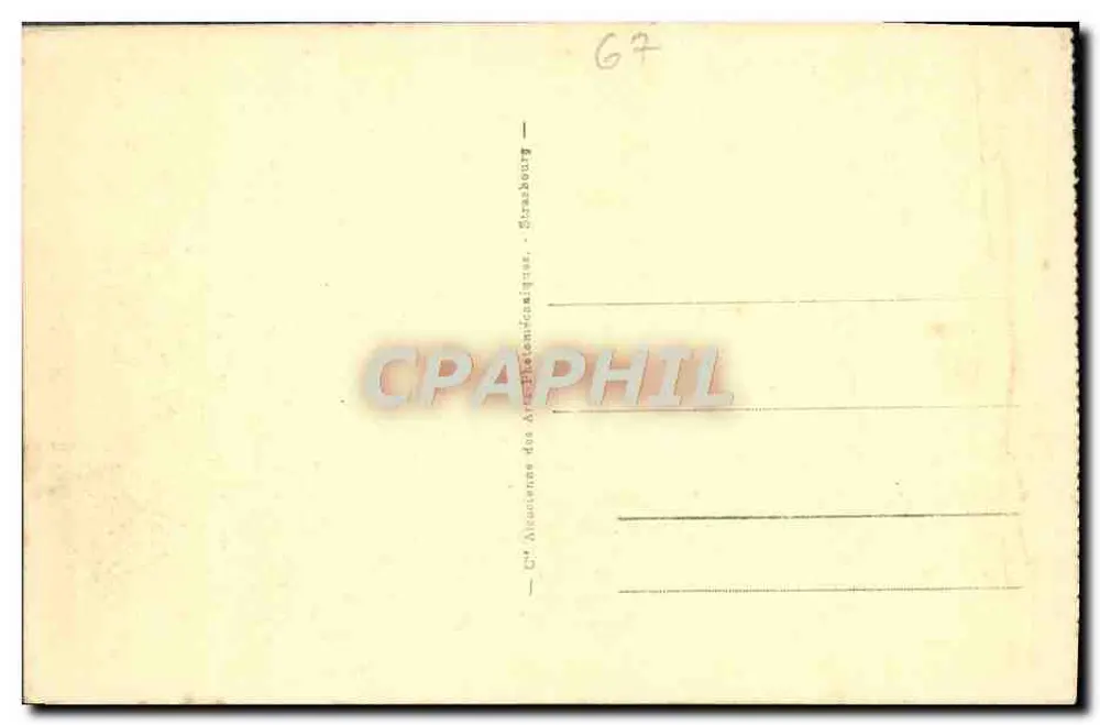 Strasbourg - Ansicht auf die Universität vom Palais du Rhin — Serie 298 — Verlag C.° Anciennes des Arts Décoratifs - Rückseite