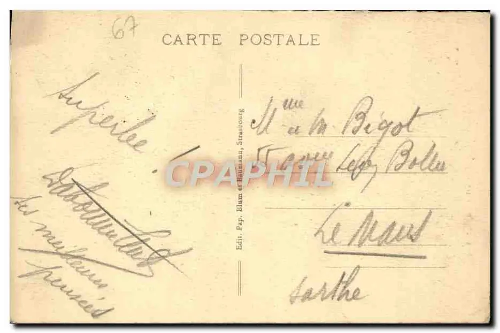 Estrasburgo - Cour du Corbeau — editor Blam, n° 702 - Verso