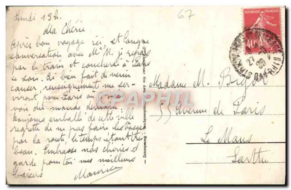 Strasbourg - Cour do Corvo — n° 167 - Verso