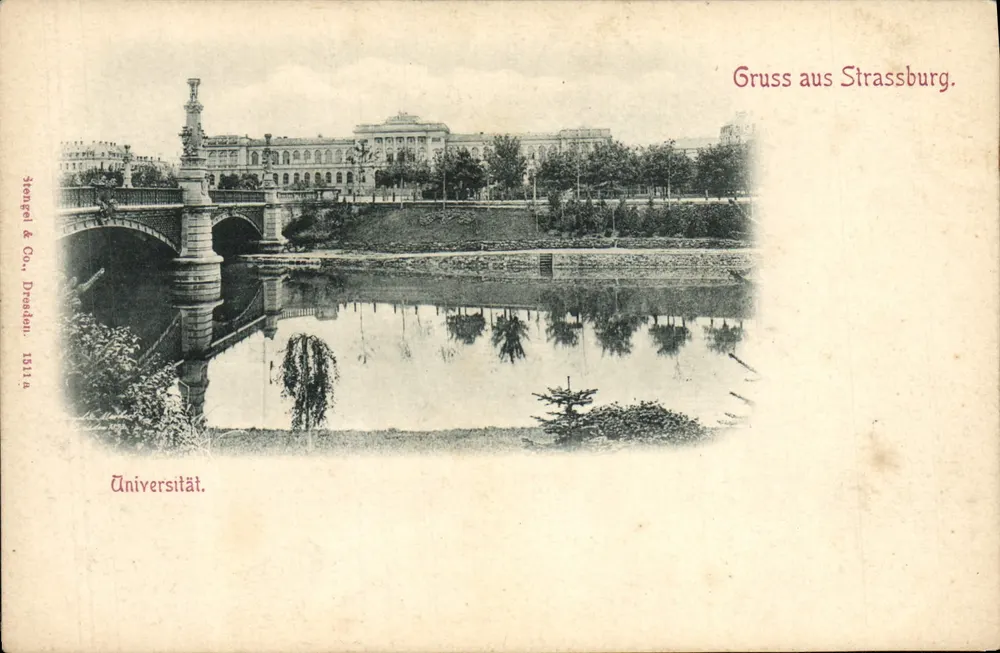 Universidade — Strasbourg — Stengel & Co., Dresde, n° 1511a - Frente