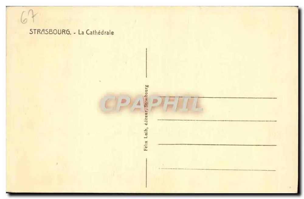 Estrasburgo - A Catedral — Félix Laib, editor, Estrasburgo - Verso