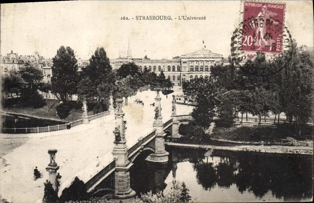 Estrasburgo - A Universidade — Carta postal n°262, editada por Cartas 'La Cigogne' - Frente