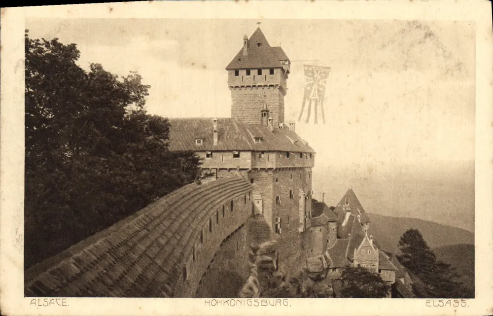 Castelo de Hohkönigsburg — Alsácia — Editor Gravuren, série III, n°56 - Frente