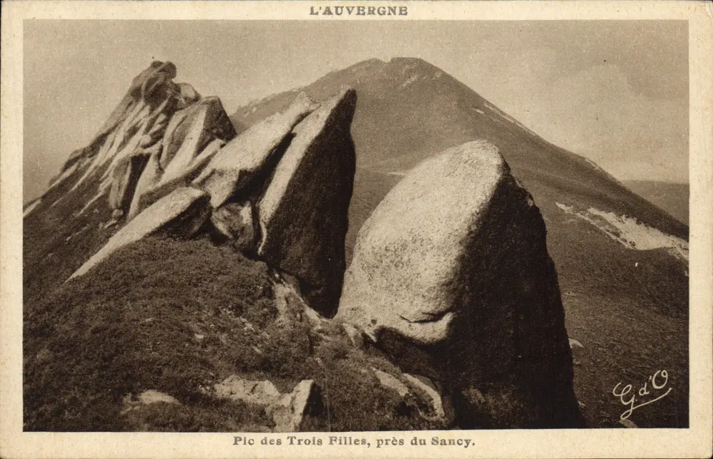 Pic des Trois Filles, nahe Sancy — Auvergne — J. Gouttefanges, Verlag Puy-de-Dôme, Nr. 1440 - Vorderseite