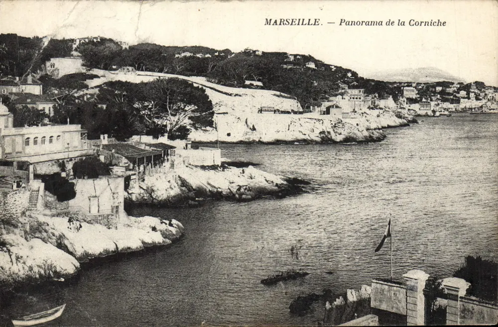 Marseille — Panorama de la Corniche — Éditeur impr. sur la carte - Frente