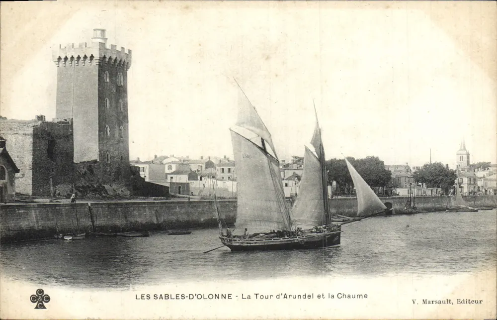 Les Sables-d'Olonne - Die Arundel-Turm und die Chaume — V. Marsault, Verleger - Vorderseite