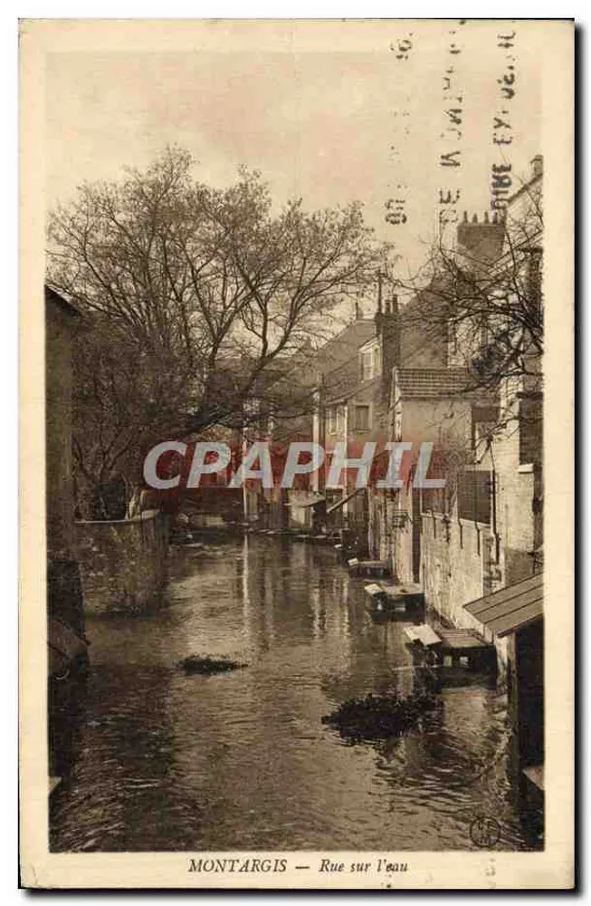 Montargis — Rue sur l'eau — éditeur imprimeur non visible - Frente