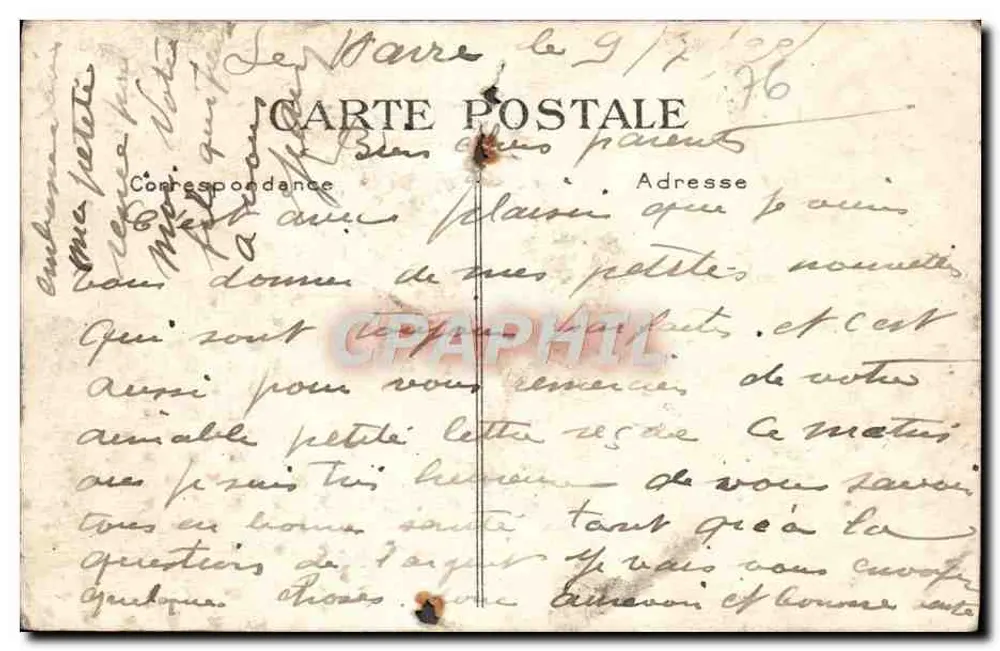Le Havre — Le Casino, vu de la Place — G. F., Le Havre - Verso
