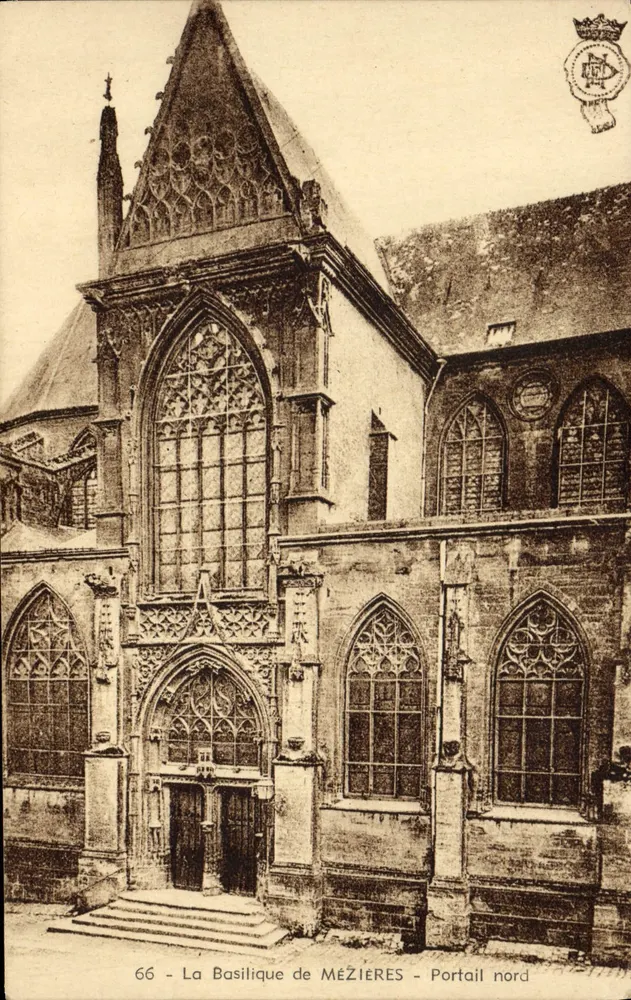 Die Basilika von Mézières - Nordportal — Ausgabe Floquet, Nr. 66 - Vorderseite