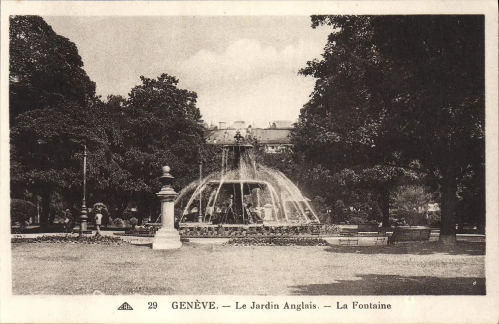 Genève — Le Jardin Anglais — La Fontaine - Recto