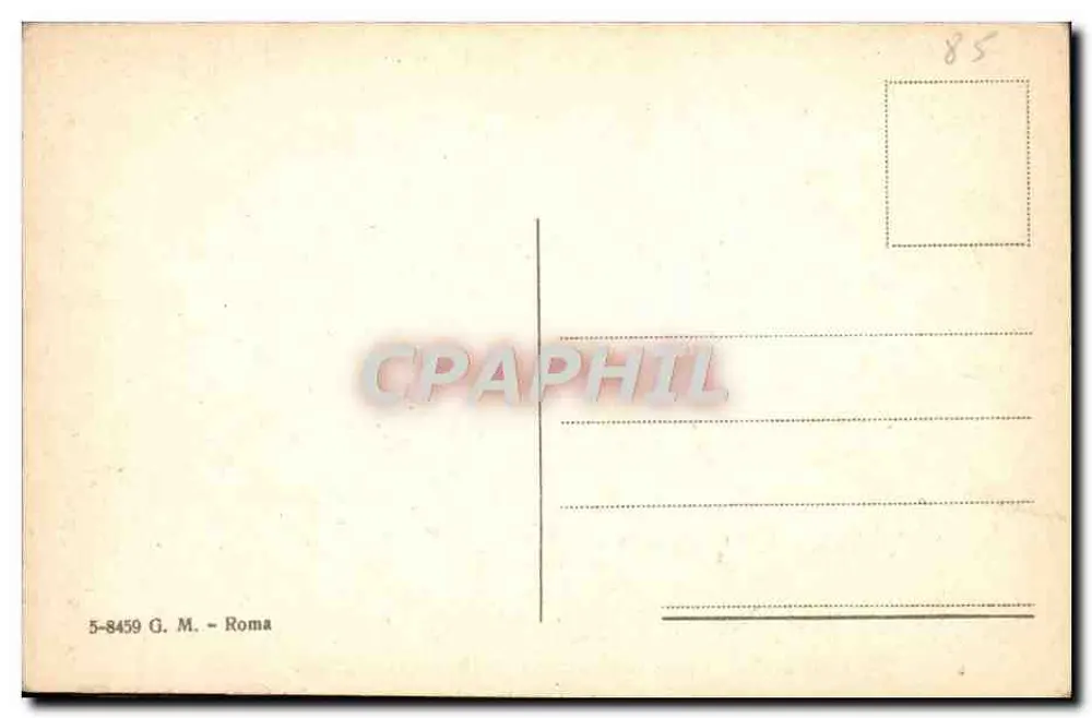 Roma - Ponte del Littorio und Ministerium für Marine — Verlag G.M. n° 5-8459 - Rückseite